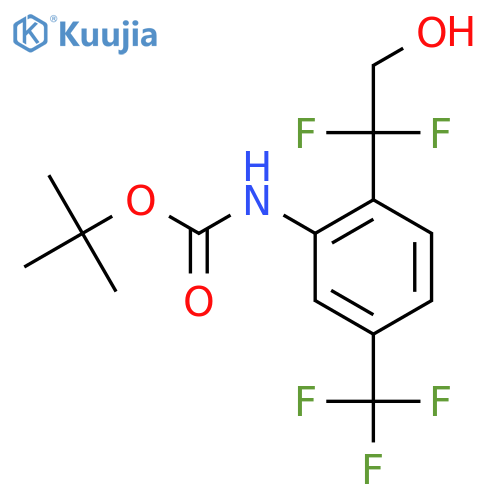 tert-butyl N-2-(1,1-difluoro-2-hydroxyethyl)-5-(trifluoromethyl)phenylcarbamate structure