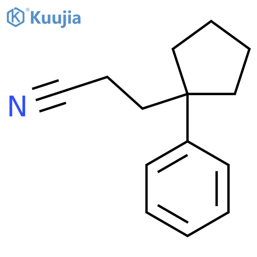 3-(1-phenylcyclopentyl)propanenitrile structure