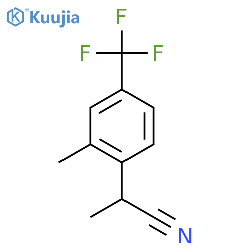 2-2-methyl-4-(trifluoromethyl)phenylpropanenitrile structure