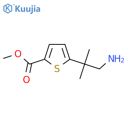 methyl 5-(1-amino-2-methylpropan-2-yl)thiophene-2-carboxylate structure