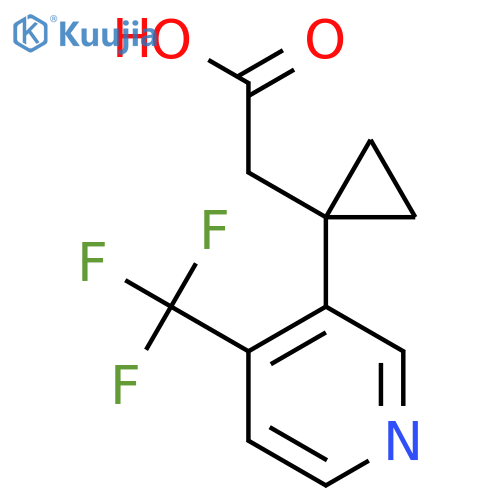 2-{1-4-(trifluoromethyl)pyridin-3-ylcyclopropyl}acetic acid structure