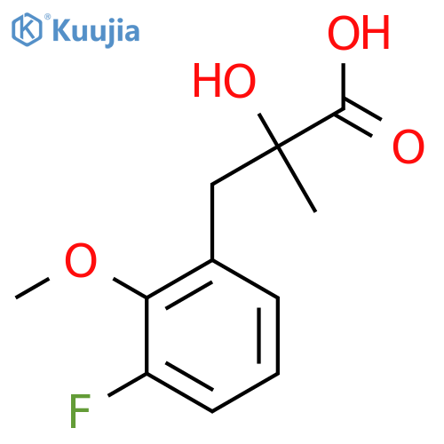 3-(3-fluoro-2-methoxyphenyl)-2-hydroxy-2-methylpropanoic acid structure