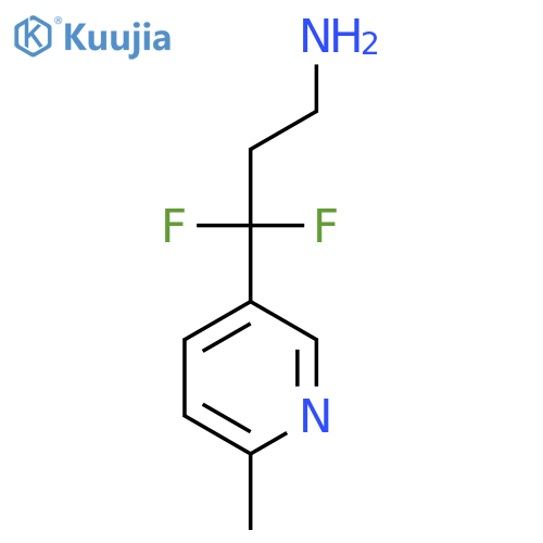 3,3-difluoro-3-(6-methylpyridin-3-yl)propan-1-amine structure