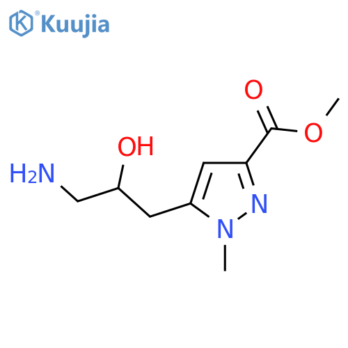 methyl 5-(3-amino-2-hydroxypropyl)-1-methyl-1H-pyrazole-3-carboxylate structure