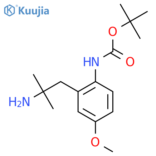 tert-butyl N-2-(2-amino-2-methylpropyl)-4-methoxyphenylcarbamate structure