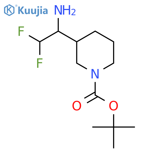 tert-butyl 3-(1-amino-2,2-difluoroethyl)piperidine-1-carboxylate structure