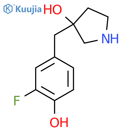 3-(3-fluoro-4-hydroxyphenyl)methylpyrrolidin-3-ol structure