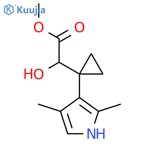 methyl 2-1-(2,4-dimethyl-1H-pyrrol-3-yl)cyclopropyl-2-hydroxyacetate structure
