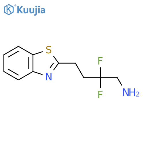 4-(1,3-benzothiazol-2-yl)-2,2-difluorobutan-1-amine structure
