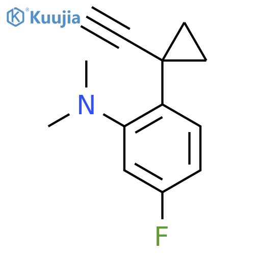 2-(1-ethynylcyclopropyl)-5-fluoro-N,N-dimethylaniline structure