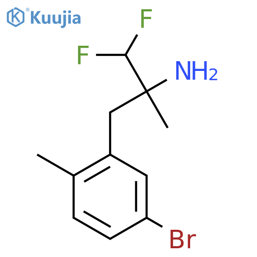 3-(5-bromo-2-methylphenyl)-1,1-difluoro-2-methylpropan-2-amine structure
