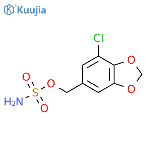 (7-chloro-1,3-dioxaindan-5-yl)methyl sulfamate structure