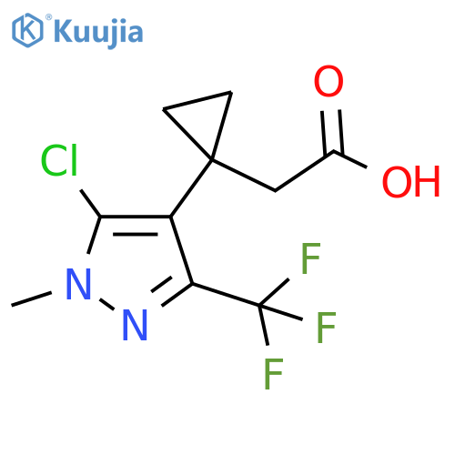 2-{1-5-chloro-1-methyl-3-(trifluoromethyl)-1H-pyrazol-4-ylcyclopropyl}acetic acid structure