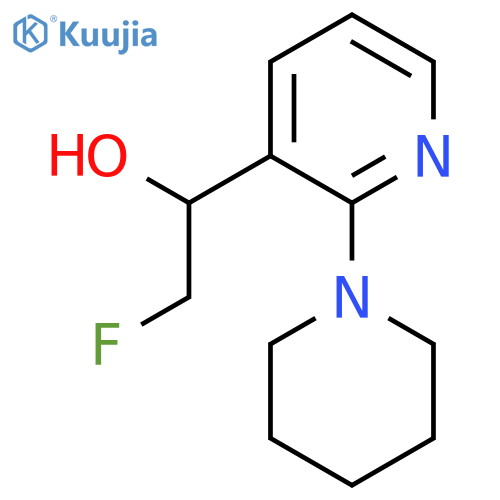 2-fluoro-1-2-(piperidin-1-yl)pyridin-3-ylethan-1-ol structure