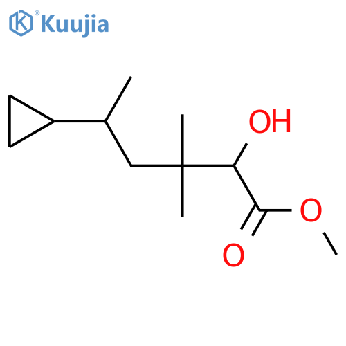 methyl 5-cyclopropyl-2-hydroxy-3,3-dimethylhexanoate structure