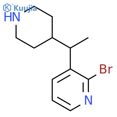 2-bromo-3-1-(piperidin-4-yl)ethylpyridine structure
