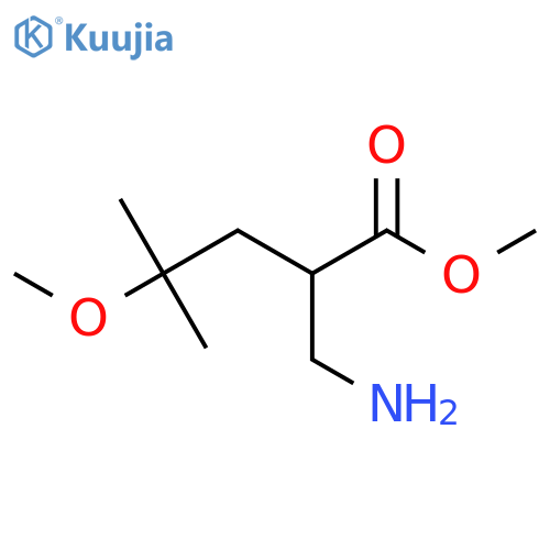 methyl 2-(aminomethyl)-4-methoxy-4-methylpentanoate structure