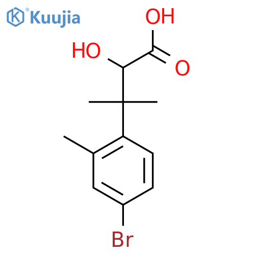 3-(4-bromo-2-methylphenyl)-2-hydroxy-3-methylbutanoic acid structure