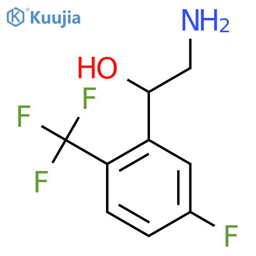 2-amino-1-5-fluoro-2-(trifluoromethyl)phenylethan-1-ol structure