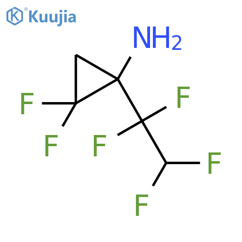 2,2-Difluoro-1-(1,1,2,2-tetrafluoroethyl)cyclopropan-1-amine structure