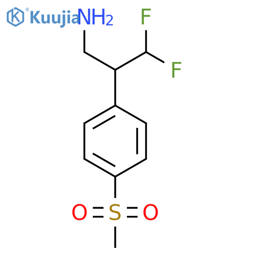 3,3-difluoro-2-(4-methanesulfonylphenyl)propan-1-amine structure