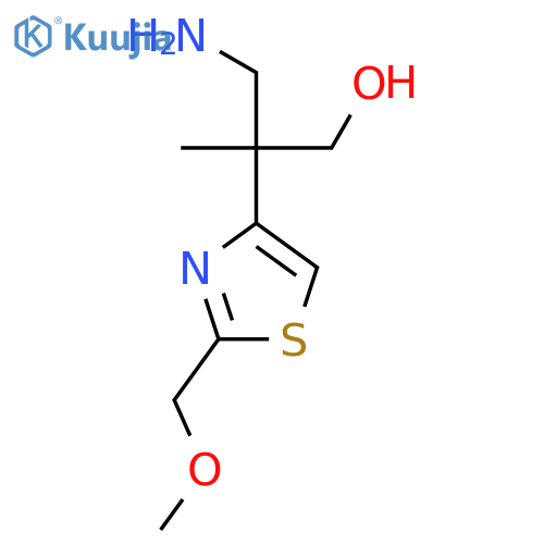 3-amino-2-2-(methoxymethyl)-1,3-thiazol-4-yl-2-methylpropan-1-ol structure