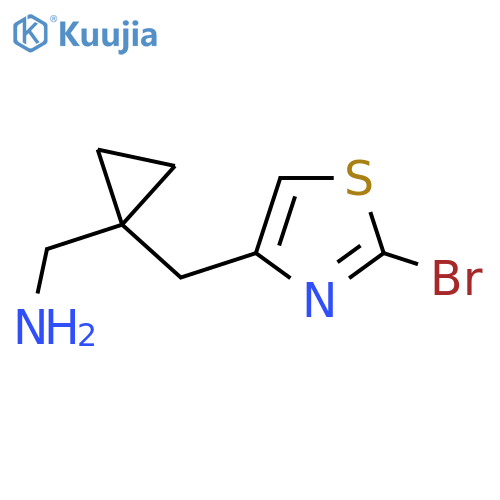 {1-(2-bromo-1,3-thiazol-4-yl)methylcyclopropyl}methanamine structure