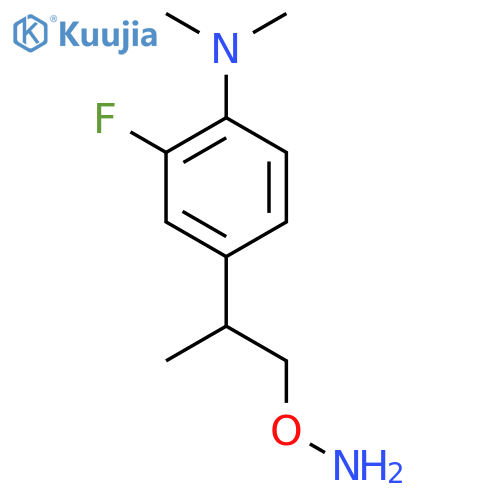 4-1-(aminooxy)propan-2-yl-2-fluoro-N,N-dimethylaniline structure