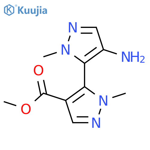 methyl 5-(4-amino-1-methyl-1H-pyrazol-5-yl)-1-methyl-1H-pyrazole-4-carboxylate structure