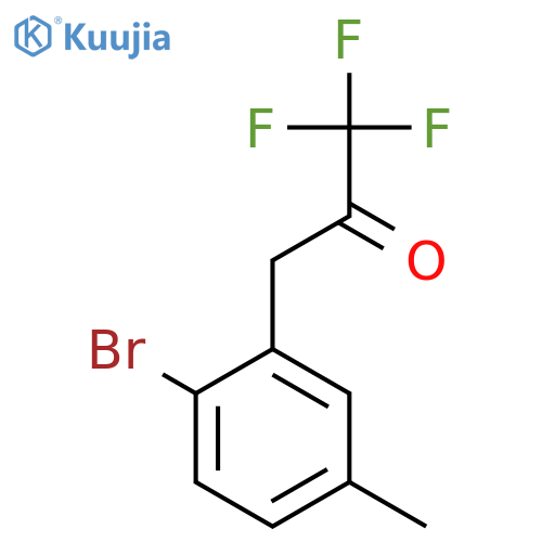 3-(2-bromo-5-methylphenyl)-1,1,1-trifluoropropan-2-one structure