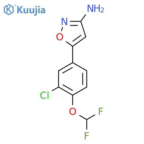 5-3-chloro-4-(difluoromethoxy)phenyl-1,2-oxazol-3-amine structure