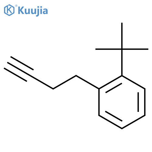 1-(but-3-yn-1-yl)-2-tert-butylbenzene structure