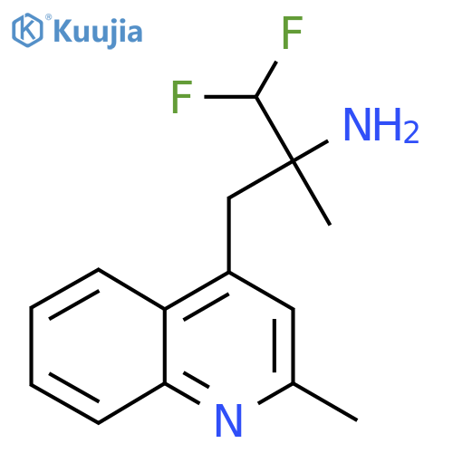 1,1-difluoro-2-methyl-3-(2-methylquinolin-4-yl)propan-2-amine structure