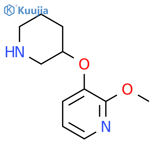 2-methoxy-3-(piperidin-3-yloxy)pyridine structure