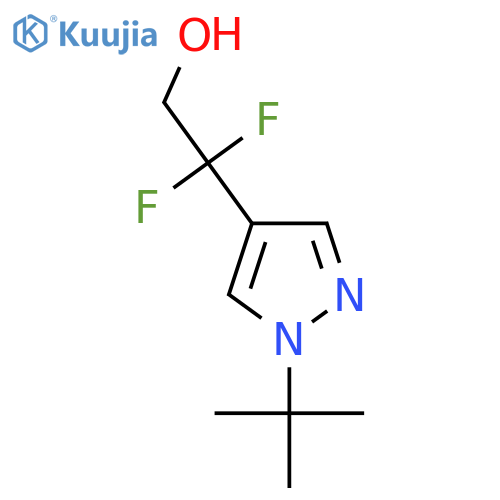 2-(1-tert-butyl-1H-pyrazol-4-yl)-2,2-difluoroethan-1-ol structure