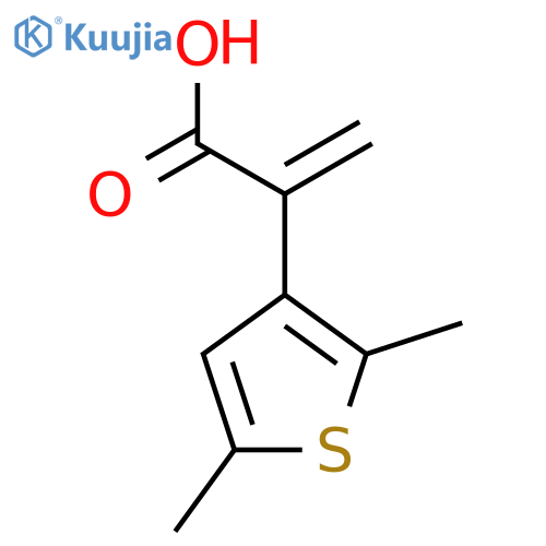 2-(2,5-dimethylthiophen-3-yl)prop-2-enoic acid structure