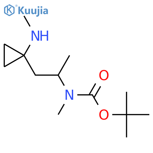 tert-butyl N-methyl-N-{1-1-(methylamino)cyclopropylpropan-2-yl}carbamate structure