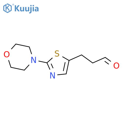 3-2-(morpholin-4-yl)-1,3-thiazol-5-ylpropanal structure