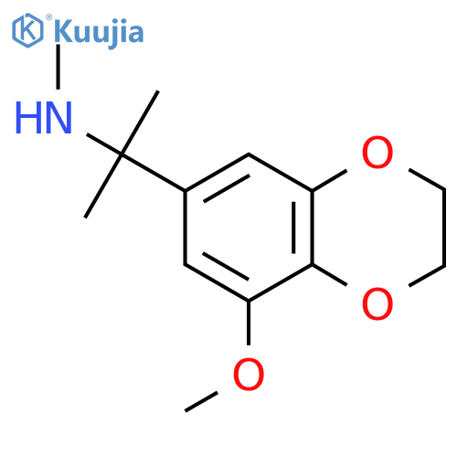 2-(8-methoxy-2,3-dihydro-1,4-benzodioxin-6-yl)propan-2-yl(methyl)amine structure