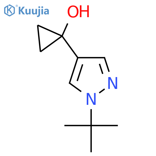 1-(1-tert-butyl-1H-pyrazol-4-yl)cyclopropan-1-ol structure