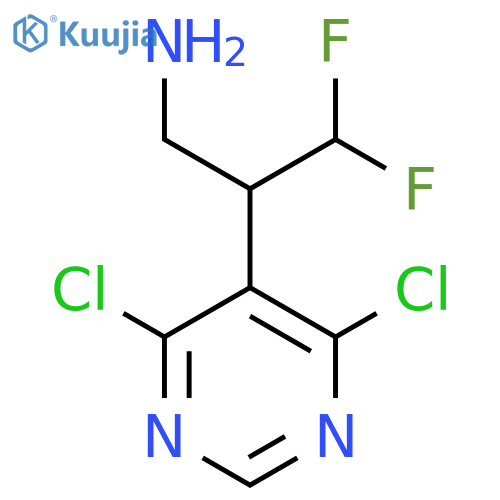 2-(4,6-dichloropyrimidin-5-yl)-3,3-difluoropropan-1-amine structure