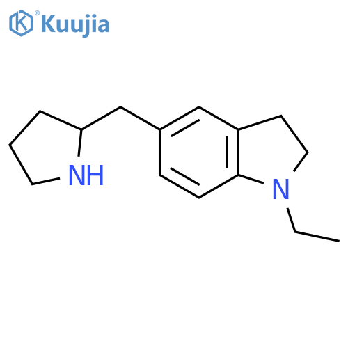 1-ethyl-5-(pyrrolidin-2-yl)methyl-2,3-dihydro-1H-indole structure