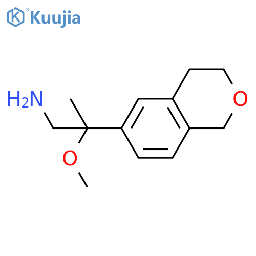 2-(3,4-dihydro-1H-2-benzopyran-6-yl)-2-methoxypropan-1-amine structure