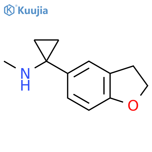 1-(2,3-dihydro-1-benzofuran-5-yl)-N-methylcyclopropan-1-amine structure