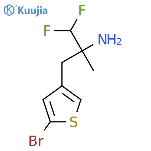 3-(5-bromothiophen-3-yl)-1,1-difluoro-2-methylpropan-2-amine structure