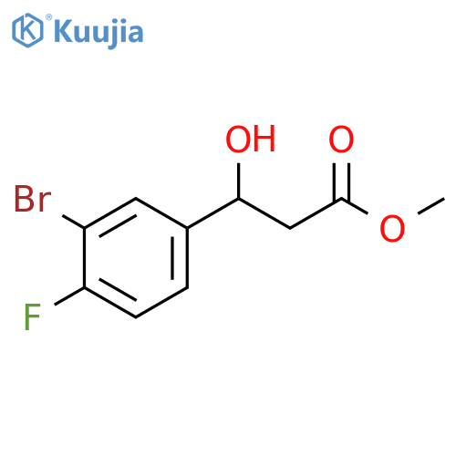 Methyl 3-(3-bromo-4-fluorophenyl)-3-hydroxypropanoate structure