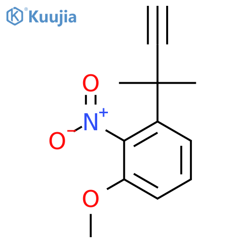 1-methoxy-3-(2-methylbut-3-yn-2-yl)-2-nitrobenzene structure