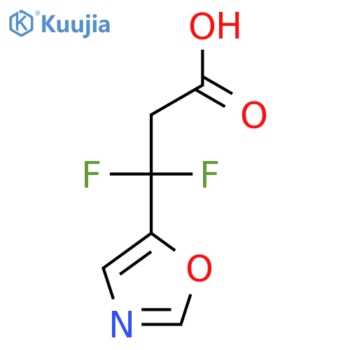 3,3-difluoro-3-(1,3-oxazol-5-yl)propanoic acid structure