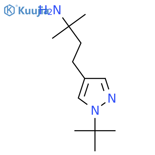 4-(1-tert-butyl-1H-pyrazol-4-yl)-2-methylbutan-2-amine structure