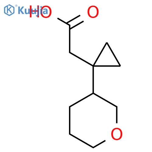 2-1-(oxan-3-yl)cyclopropylacetic acid structure